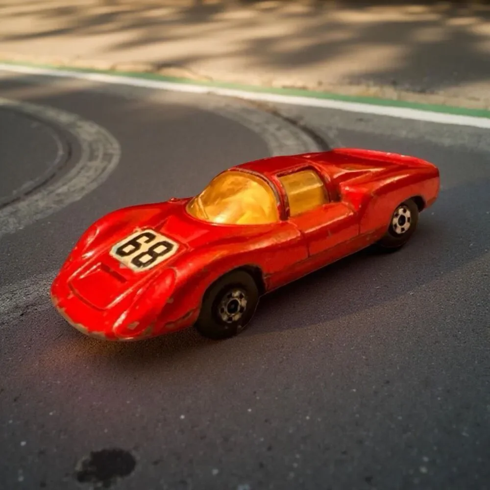 Vintage 1970 Matchbox Superfast # 68 Red Porsche 910 Diecast Car England